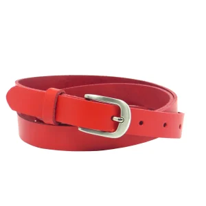 Ledergürtel 2 cm breit rot aus feinem Rindsleder