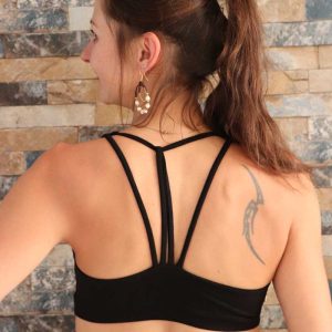 Yoga Top DIAMONDS Bustier Oberteil | Schwarz