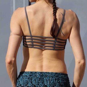 Yoga Sport Bustier Top STRINGS Grau
