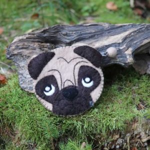 Filztäschchen MOPS Hunde Etui
