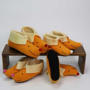 Filz-Hausschuhe MÄUSE Orange