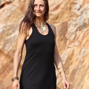 Basic Top Mini Kleid AZADI | Schwarz