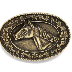 Gürtelschließe Gürtelschnalle Schnalle Buckle Pferd messing für 3 cm breiten Gürtel